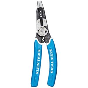 klein tools k12065cr wire stripper / cutter / crimper tool for cutting, stripping, crimping, twisting (8-18 awg solid, 10-20 awg stranded)