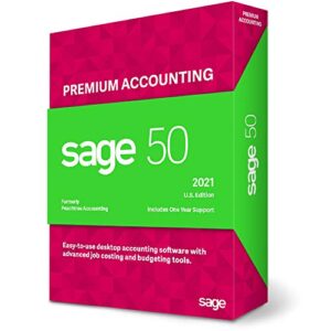 Sage Software Sage 50 Premium Accounting 2021 U.S. 1-User Small Business Accounting Software