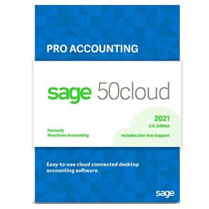 sage 50cloud pro accounting 2021 u.s. one year subscription cloud connected business accounting software
