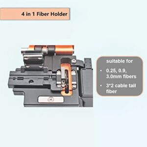 D YEDEMC High Precision Fiber Cleaver with 16 Surface Blade and 3 in 1 Fiber Holder Automatic Return Knife FTTH Too(YD-30-GL)