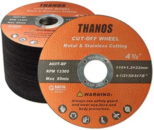 thanos cut off wheel,50 pack 4-1/2"x 3/64 x 7/8" metal and stainless steel cutting wheel for angle grinder,ultra thin cutting disc（4.5"x.040"x7/8" ）