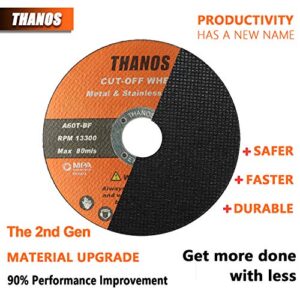 THANOS Cut Off Wheel,50 Pack 4-1/2"x 3/64 x 7/8" Metal and Stainless Steel Cutting Wheel for Angle Grinder,Ultra Thin Cutting Disc（4.5"x.040"x7/8" ）
