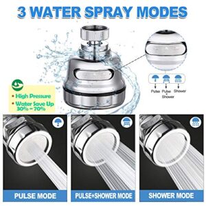 Kitchen Sink Faucet Sprayer Attachment, Movable Kitchen Tap Head 360° Rotatable, Anti-Splash Sink Sprayer Faucet Nozzle Head, Water Saving Faucet Aerator