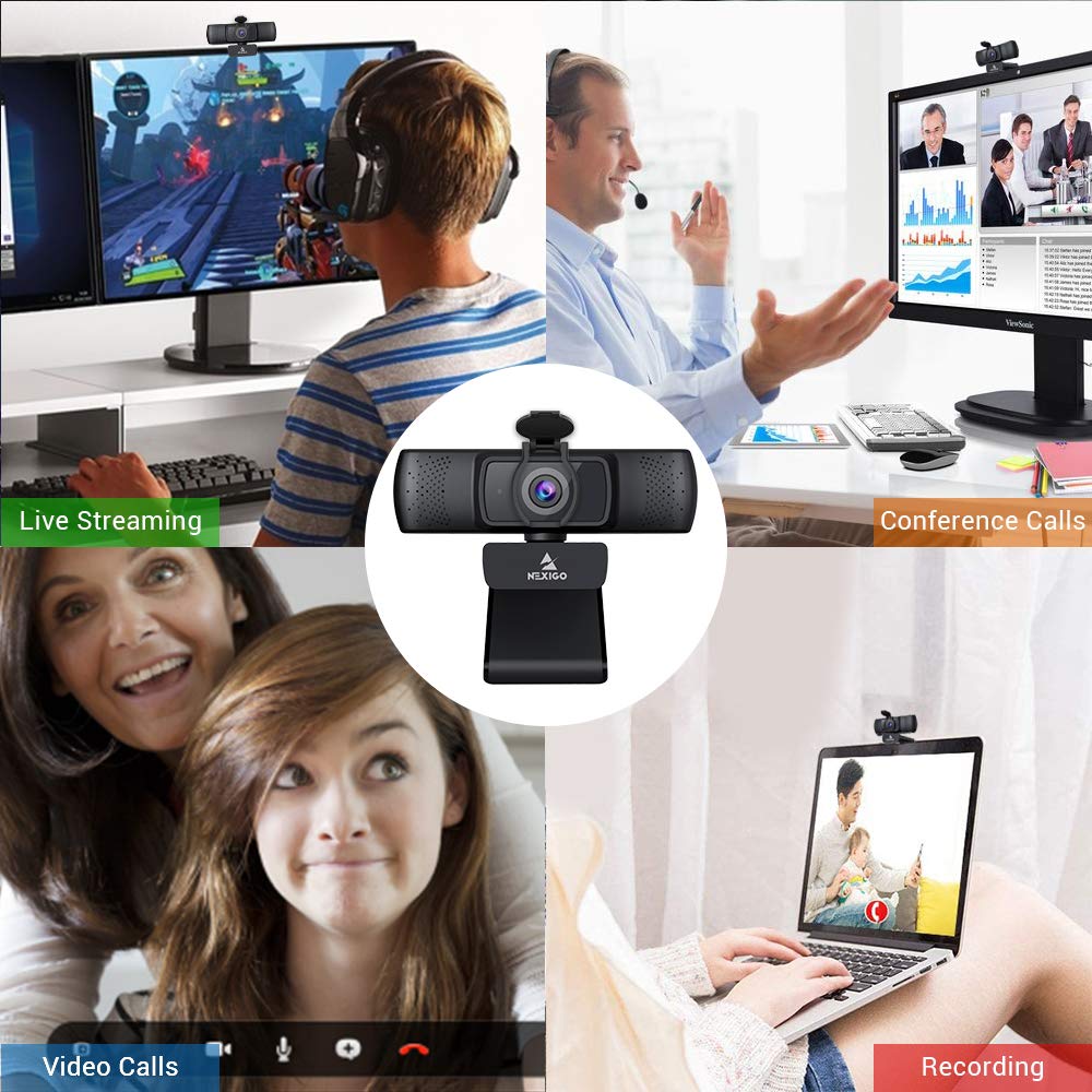 NexiGo N930P 1080P Streaming Business Webcam with Software, Microphone & Privacy Cover, AutoFocus, HD USB Web Camera, for Zoom YouTube Skype FaceTime, PC Mac Laptop Desktop