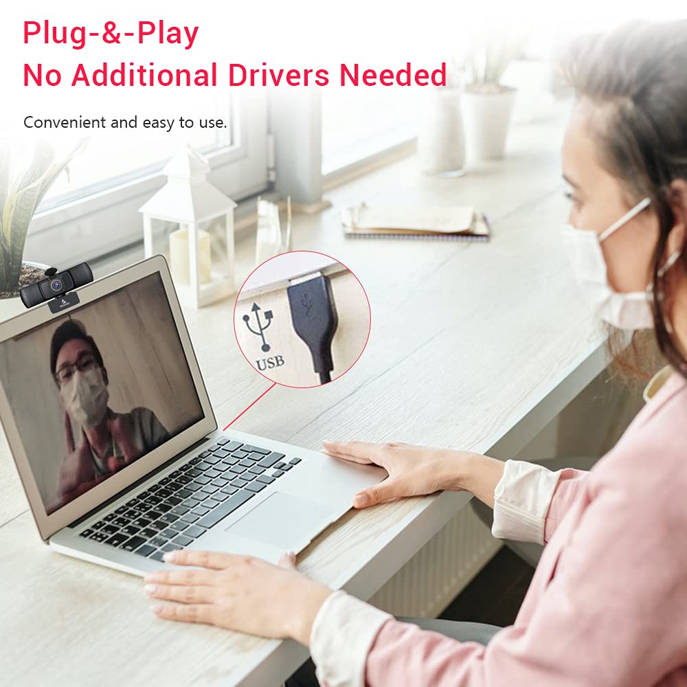 NexiGo N930P 1080P Streaming Business Webcam with Software, Microphone & Privacy Cover, AutoFocus, HD USB Web Camera, for Zoom YouTube Skype FaceTime, PC Mac Laptop Desktop