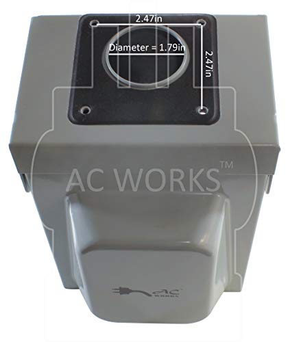 AC WORKS Super Durable Industrial Grade Locking Power Input Inlet (CS6375 50Amp Metal Box)