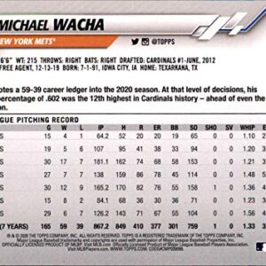 2020 Topps #534 Michael Wacha New York Mets Baseball Card