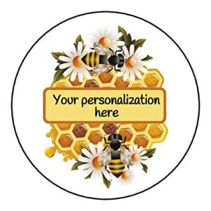 personalized Honey labels, stickers, tags, bees
