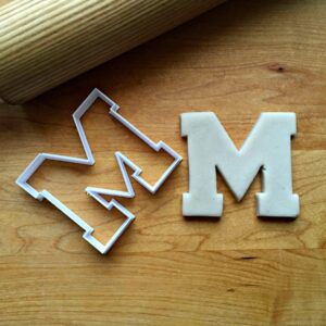 Sweet Prints Inc Varsity Letter M Cookie Cutter - Dishwasher Safe