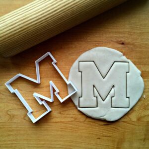 Sweet Prints Inc Varsity Letter M Cookie Cutter - Dishwasher Safe