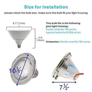 weipute Pool Lights, 120V 45W LED Pool Light with Remote Control, Color Changing Pool Light Bulb Replacement for Inground Pool