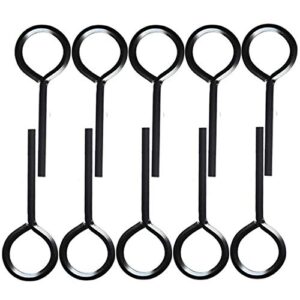 qofowin 1/8” standard hex dogging key with full loop, allen wrench door key for push bar panic exit devices, solid metal - 10 packs(1/8, black)