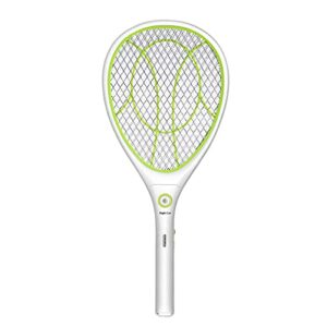 night cat bug zapper racket electric fly swatter racquet electronic mosquito killer with usb charging led lighting double layer protection detachable handle