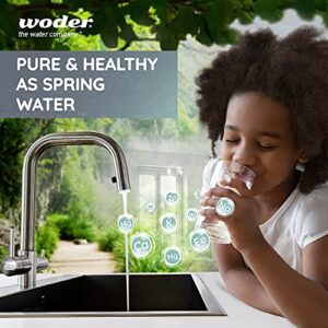 Woder WD-D-20M-ADV-JG BOTH Pre-Sedimentation AND Advanced Filtration Inline Water Filter - Removes Sediment, Sand, Scale, Chlorine, Heavy Metals and Bad Tastes - Quick Connect ¼” JG Fittings - US Made