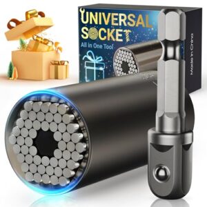 super universal socket gifts for men - tools christmas stocking stuffers for adults grip socket set with power drill adapter, gadgets for men dad him kids husband who have everything cool stuff ideas