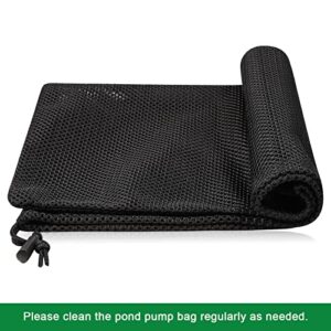 Hecaty 17.7"x 17.7" Large Pump Barrier Bag, Pond Pump Filter Bag, Black Media, Nylon Mesh Bag, Swimming Pool Filters(Black)