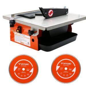 VIYUKI Tile Cutter Saw Portable Wet Cutting Porcelain Tile Cutter Table Saw 7-Inch Wet Tile Saw