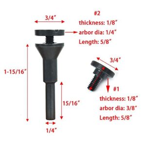 scottchen PRO Mounting Mandrel 3/8" & 1/4" Arbor Hole for Type 1 Cut-Off Wheel 1/4" Shaft for Die Grinder Rotary Tool - 1 Pack
