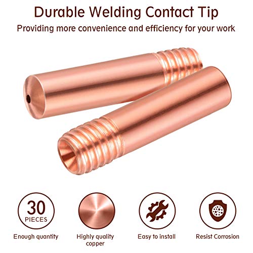 30 Pieces Contact Tip Welding Contact Tip MIG Welder Contact Tips MIG Welding Gun Accessories 0.030 Compatible with Hobart H-9/10-9/10 MIG Welder