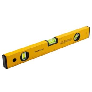 goobeans 16-inch magnetic torpedo level and ruler, 180/90/45-degree bubbles, metric&inch double scale aluminum box level tool - for leveling, measuring, marking, and cutting