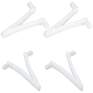 12 pieces pool butterfly clip v clip pool attachment clip for swimming pool pole attachments for leaf rake brush skimmer net, white