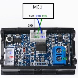 Taidacent Modbus RTU Power Monitor Energy Meter DC Voltage Current Meter Ammeter RS485 TTL Isolated 100V 5A 10A 50A 100A Dual LCD Display (100V10A_Modbus Protocol_485 Isolation)