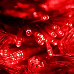 Vicila 200 LED String Light Christmas Light with Remote Control, 8 Modes USB Twinkling Lights Waterproof Fairy Light for Patio, Home, Garden, Indoor Outdoor Decor-72.2ft(Red)