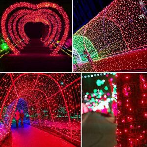 Vicila 200 LED String Light Christmas Light with Remote Control, 8 Modes USB Twinkling Lights Waterproof Fairy Light for Patio, Home, Garden, Indoor Outdoor Decor-72.2ft(Red)