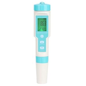water quality tester, salt tester, digital screen 7 in 1 multifunction pen type water quality testing meter fast accurate calculation salinity ph tds ec orp tester ip67 waterproof detachable probe
