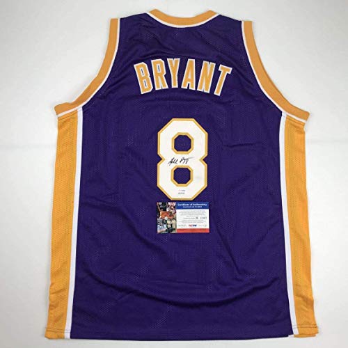 Autographed/Signed Kobe Bryant #8 Los Angeles LA Purple Basketball Jersey PSA/DNA COA