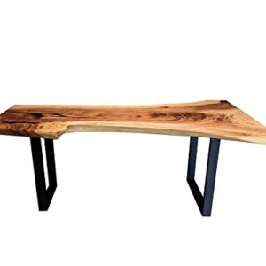 Solid Wood Live Edge Farmhouse Table 79″ x 26.5″-40.5″ x 3″