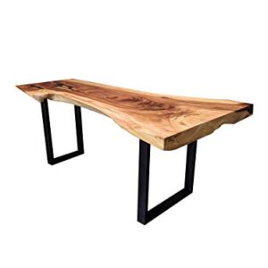 Solid Wood Live Edge Farmhouse Table 79″ x 26.5″-40.5″ x 3″