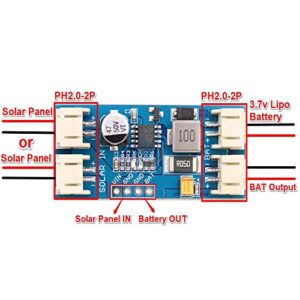 Hailege CN3791 Solar Charge Controller Board MPPT 1 Cell LiPo Battery Charge 12V Solar Panel Charger Regulator Control Module JST PH2.0 Auto Recharge for Battery with Cables