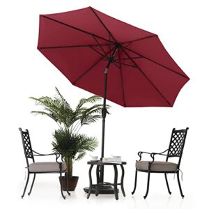 mastercanopy patio umbrella for outdoor market table -8 ribs (10ft,burgundy)