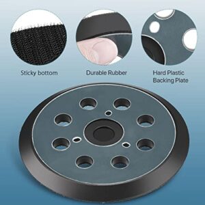 2 Pieces 5 Inch 8 Holes Replacement Sander Hook and Loop Sander Pad Replacement for Makita BO5010, BO5030K, BO5031K, BO5041K