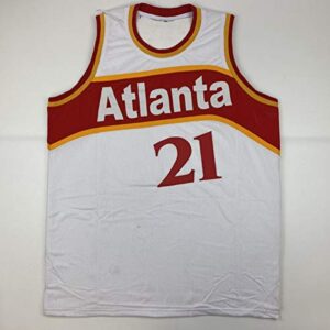 Autographed/Signed Dominique Wilkins Atlanta White Basketball Jersey PSA/DNA COA