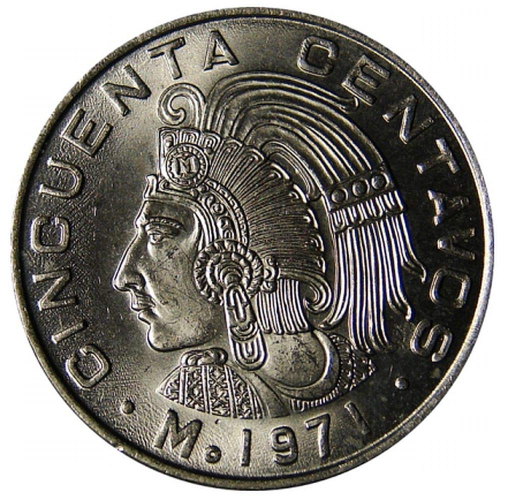 MX 1977 SUPERB MEXICO 1000 PESOS w GREAT AZTEC RULER CUATEMOC & FAMED MAYAN TEMPLE! COIN with HIS BUST INCLUDED AS A FREE BONUS! SCARCE DUO Choice XF-AU (Lightly Circulated)