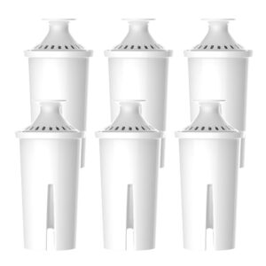 waterspecialist nsf certified pitcher water filter, replacement for brita® classic 35557, ob03, mavea® 107007, brita® pitchers grand, lake, capri, wave and more (pack of 6)