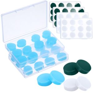frienda 36 pairs gel silicone ear plugs reusable moldable earplugs waterproof swimming earplugs noise cancelling ear plugs for adults swimming sleeping snoring studying(white, blue, green)