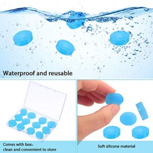 Frienda 36 Pairs Gel Silicone Ear Plugs Reusable Moldable Earplugs Waterproof Swimming Earplugs Noise Cancelling Ear Plugs for Adults Swimming Sleeping Snoring Studying(White, Blue, Green)