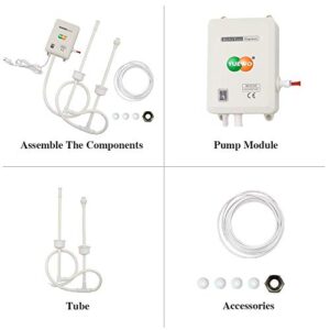 YUEWO Bottle Water Dispenser Pump System 20ft with 110V AC US Plug for 5 Gallon Bottle, 5 Gallon Water Jug, Single & Double Tube (Double Tube)