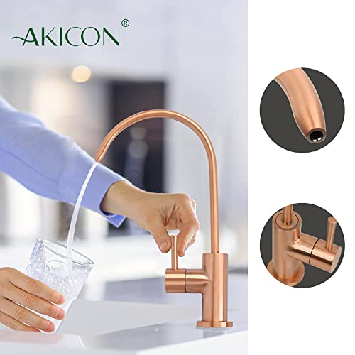 One-Handle Black and Rose Gold Drinking Water Filter Faucet Water Purifier Faucet (Copper)