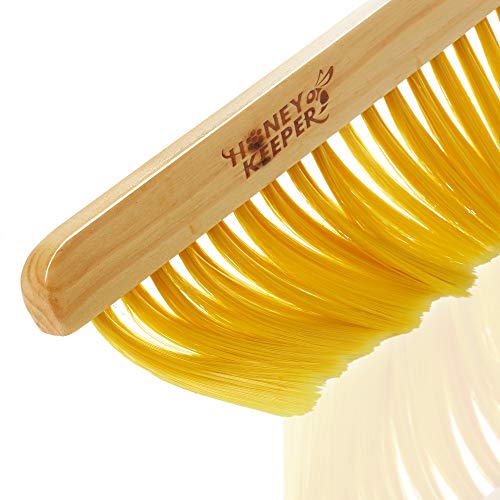 Honey Keeper 14-Inch Bee Hive Brush with Wooden Handle - Beekeeping Tool for Beekeepers