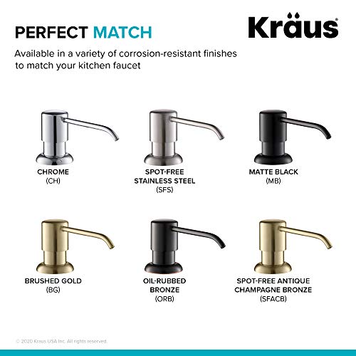 KRAUS Boden Kitchen Soap and Lotion Dispenser in Spot Free Antique Champagne Bronze, KSD-53SFACB