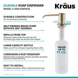 KRAUS Boden Kitchen Soap and Lotion Dispenser in Spot Free Antique Champagne Bronze, KSD-53SFACB