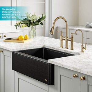 KRAUS Allyn Transitional Bridge Kitchen Faucet and Water Filter Faucet Combo in Brushed Gold, KPF-3121-FF-102BG
