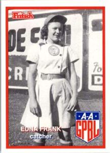1996 aagpbl series 2 baseball #263 edna frank racine belles rc rookie official all-american girls professional baseball league trading card made by larry fritsch cards