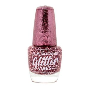 l.a. colors glitter vibes nail polish (pink bling)