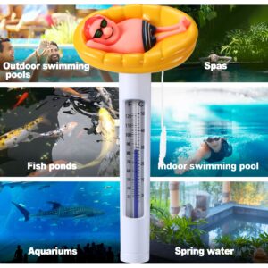 Kingsource Pool Thermometer Large Floating Water Temperature Thermometers with String, Water Thermometer Aquarium,for Outdoor & Indoor Swimming Pools, Spas, Hot Tubs, Aquariums & Fish Ponds