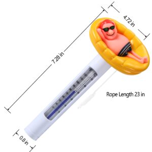 Kingsource Pool Thermometer Large Floating Water Temperature Thermometers with String, Water Thermometer Aquarium,for Outdoor & Indoor Swimming Pools, Spas, Hot Tubs, Aquariums & Fish Ponds